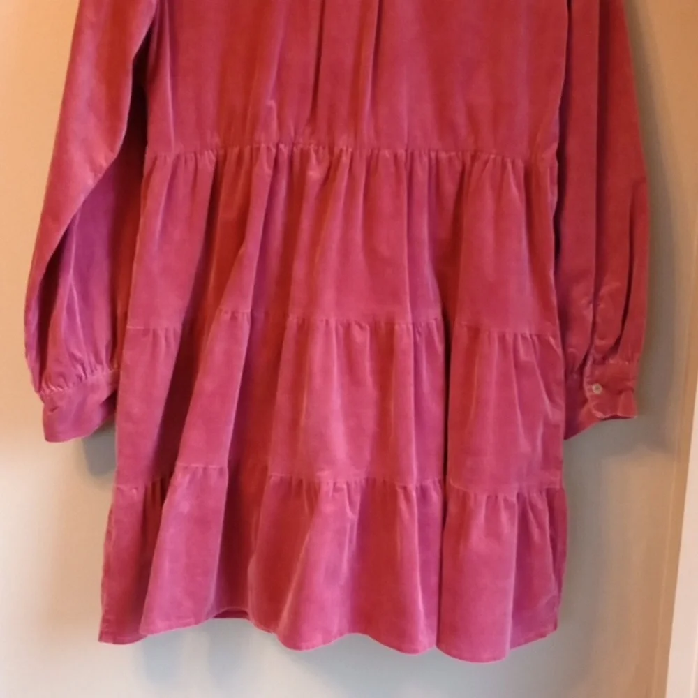 Jodifl Corduroy Peplum tiered Mini Boho Western Dress Size L - Picture 11 of 11
